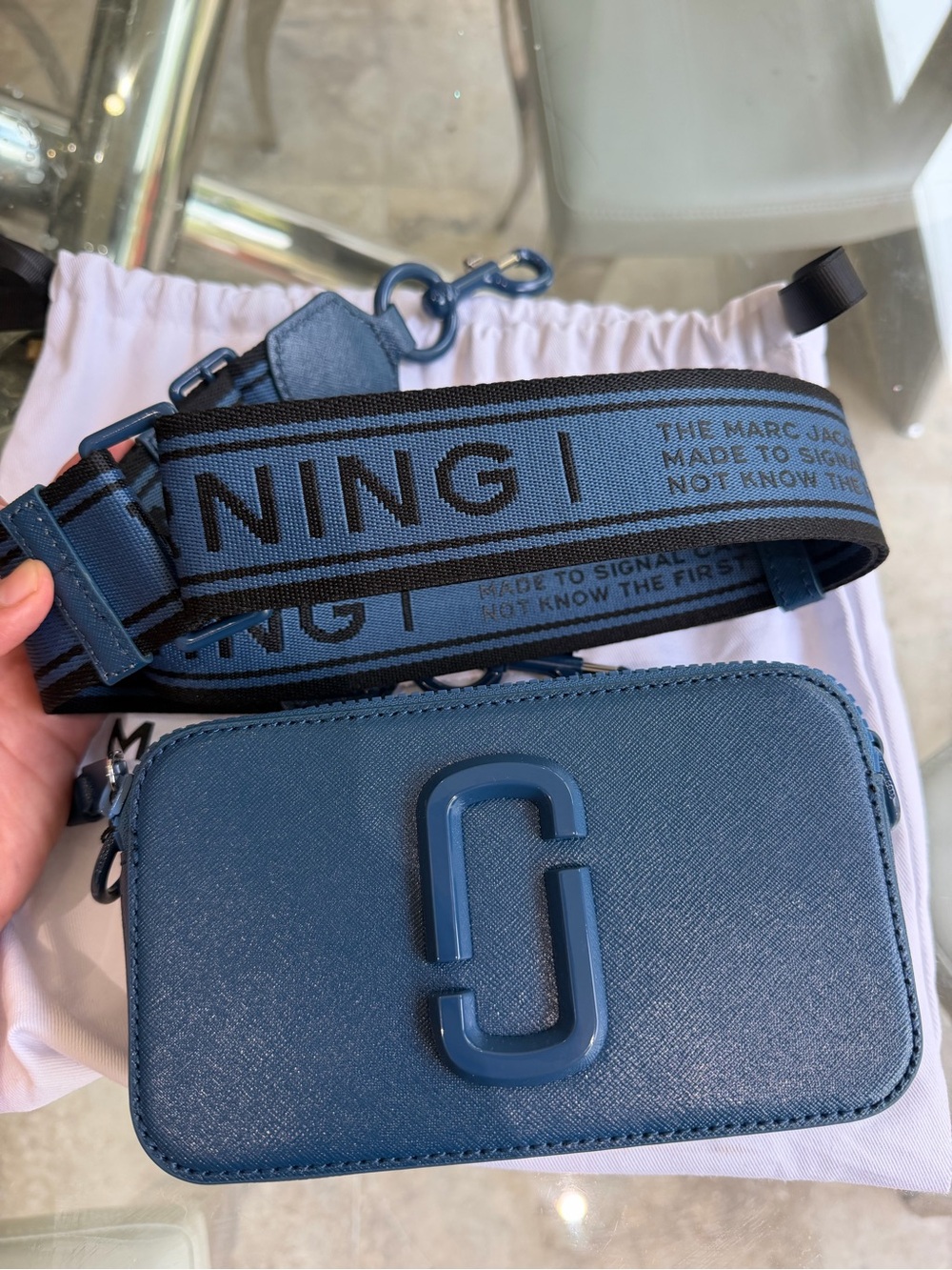 Marc Jacobs Denim Blue Snapshot Camera Belt Bag